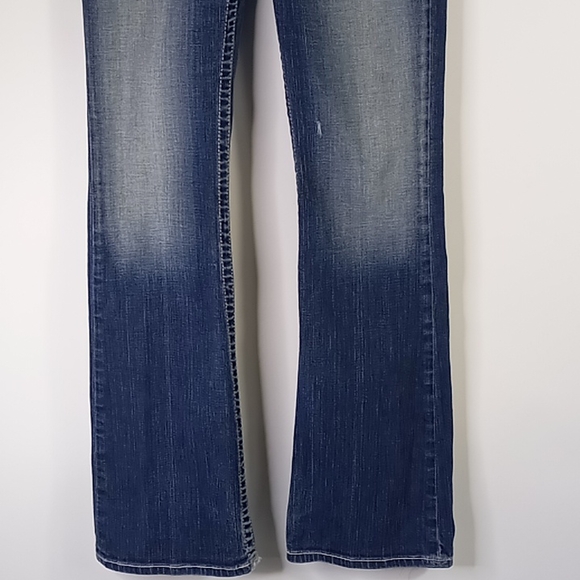 BKE Denim Culture Distressed Faded Bootcut Blue Jeans Size 29×35 - Picture 8 of 16